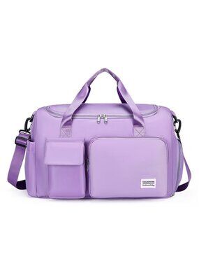 Sports Gym Duffel Bag Shoes Compartment Dry Wet Pocket Travel Weekender